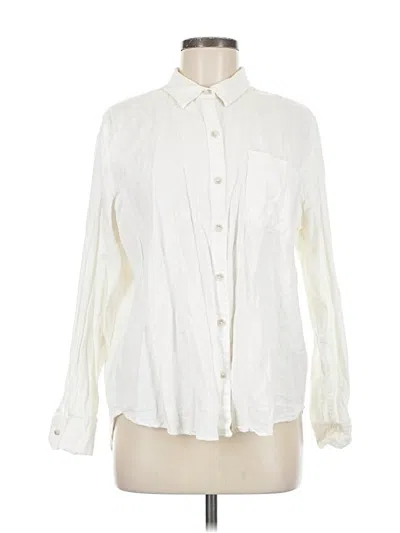 Pre-owned Universal Thread Long Sleeve Button Down Shirt In White