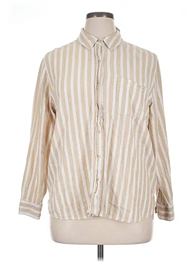 Universal Thread Long Sleeve Button Down Shirt In White