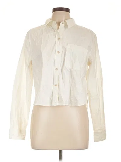 Pre-owned Universal Thread Long Sleeve Button Down Shirt In White