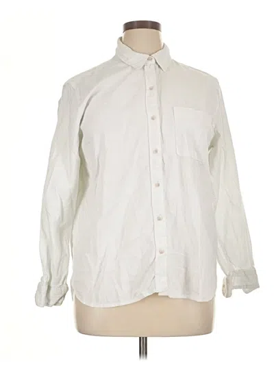 Pre-owned Universal Thread Long Sleeve Button Down Shirt In White