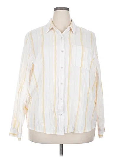 Pre-owned Universal Thread Long Sleeve Button Down Shirt In White