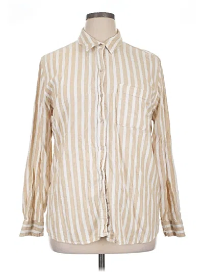 Pre-owned Universal Thread Long Sleeve Button Down Shirt In White