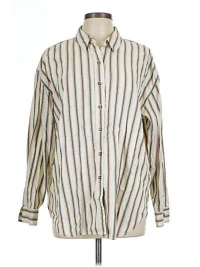 Pre-owned Universal Thread Long Sleeve Button Down Shirt In White