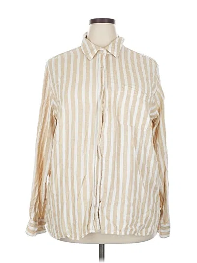 Pre-owned Universal Thread Long Sleeve Button Down Shirt In White