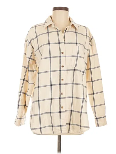 Pre-owned Universal Thread Long Sleeve Button Down Shirt In White
