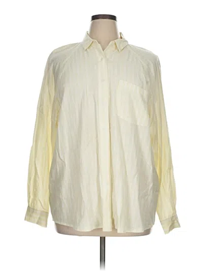 Pre-owned Universal Thread Long Sleeve Button Down Shirt In White