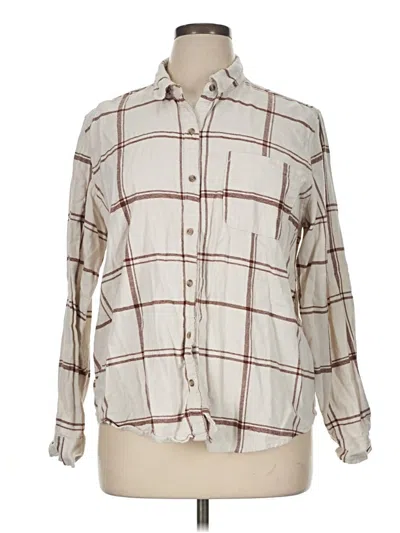 Pre-owned Universal Thread Long Sleeve Button Down Shirt In White