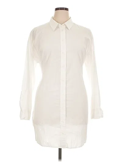 Pre-owned Universal Thread Long Sleeve Button Down Shirt In White