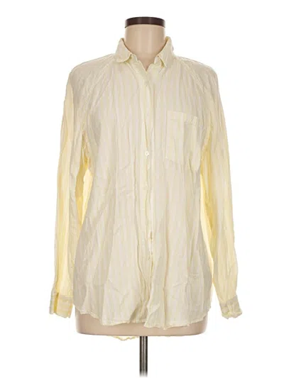 Pre-owned Universal Thread Long Sleeve Button Down Shirt In Yellow