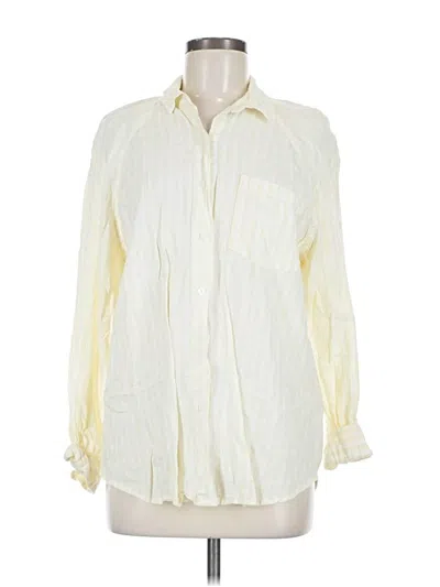 Pre-owned Universal Thread Long Sleeve Button Down Shirt In Yellow