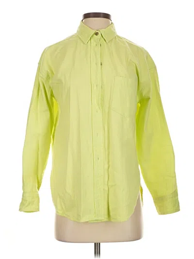 Pre-owned Universal Thread Long Sleeve Button Down Shirt In Yellow