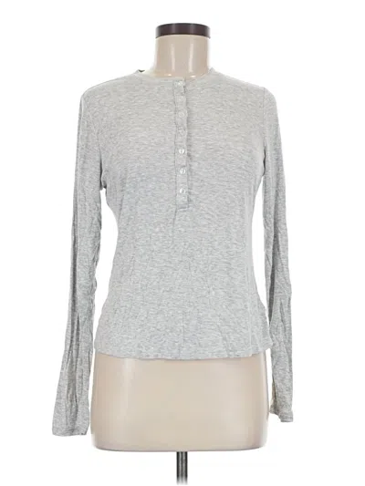 Pre-owned Universal Thread Long Sleeve Henley Shirt In Gray