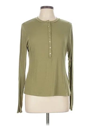 Pre-owned Universal Thread Long Sleeve Henley Shirt In Green