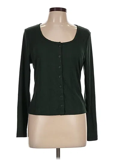 Pre-owned Universal Thread Long Sleeve Henley Shirt In Green