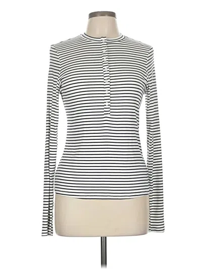 Pre-owned Universal Thread Long Sleeve Henley Shirt In Ivory