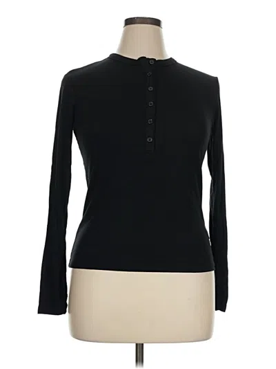 Universal Thread Long Sleeve Polo Shirt In Black