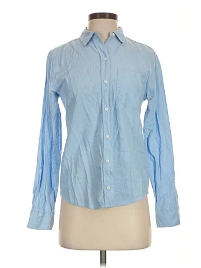 Pre-owned Universal Thread Long Sleeve Polo Shirt In Blue