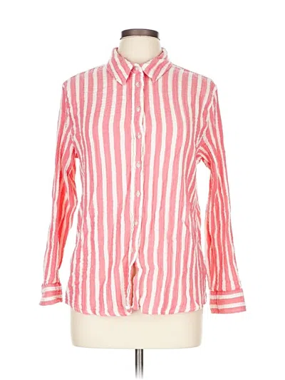 Pre-owned Universal Thread Long Sleeve Polo Shirt In Pink