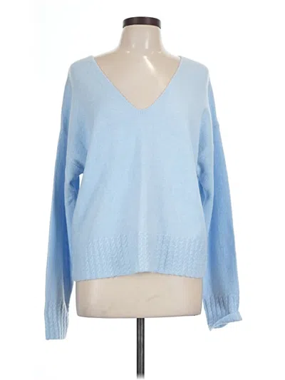 Pre-owned Universal Thread Long Sleeve Top Blue V-neck Tops