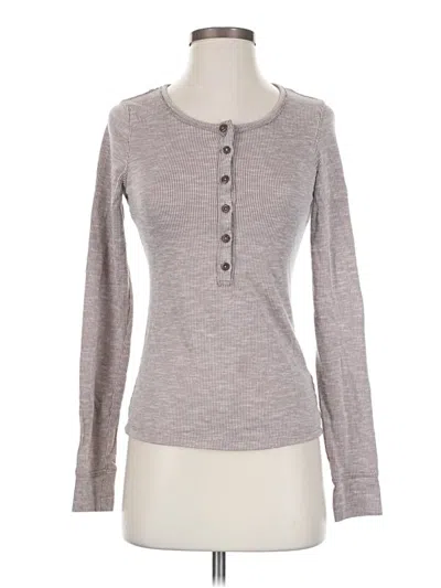 Pre-owned Universal Thread Long Sleeve Top Gray Crew Neck Tops