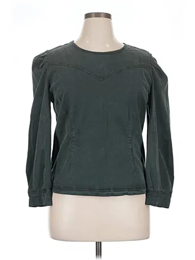Pre-owned Universal Thread Long Sleeve Top Green Crew Neck Tops