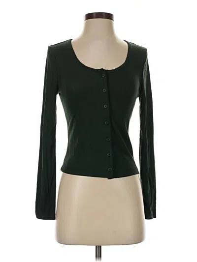 Pre-owned Universal Thread Long Sleeve Top Green Sweetheart Neckline Tops