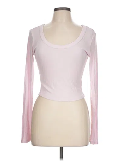 Pre-owned Universal Thread Long Sleeve Top Pink Sweetheart Neckline Tops