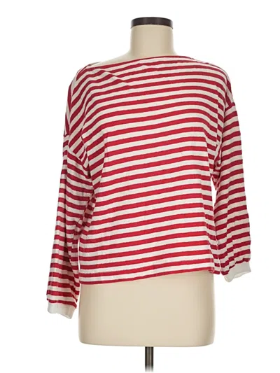 Pre-owned Universal Thread Long Sleeve Top Red Boatneck Tops