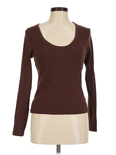 Pre-owned Universal Thread Long Sleeve T-shirt In Brown