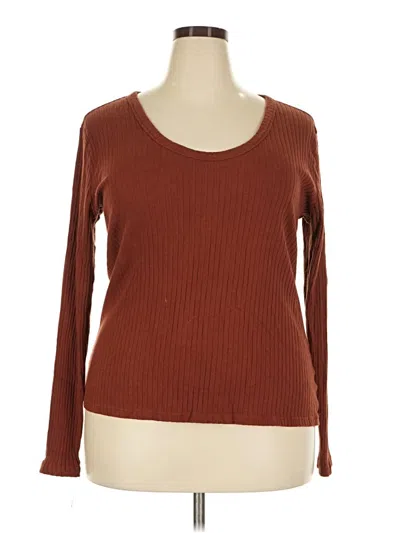 Pre-owned Universal Thread Long Sleeve T-shirt In Brown