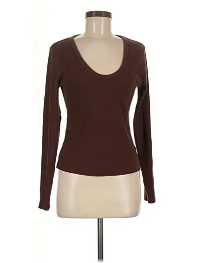 Pre-owned Universal Thread Long Sleeve T-shirt In Brown