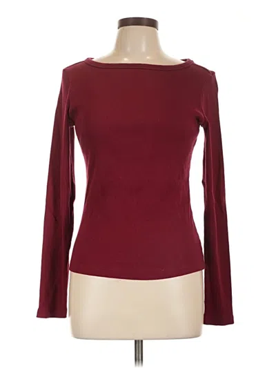 Pre-owned Universal Thread Long Sleeve T-shirt In Burgundy