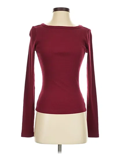 Pre-owned Universal Thread Long Sleeve T-shirt In Burgundy