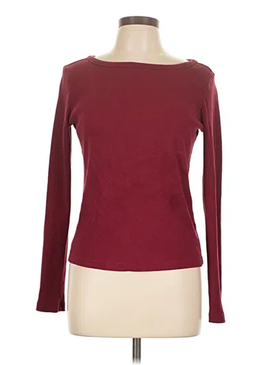 Pre-owned Universal Thread Long Sleeve T-shirt In Burgundy