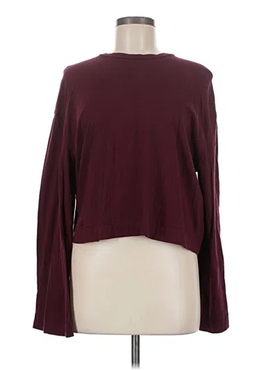 Pre-owned Universal Thread Long Sleeve T-shirt In Burgundy