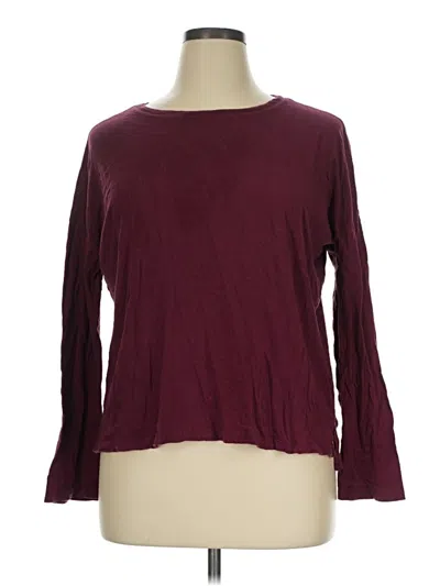 Pre-owned Universal Thread Long Sleeve T-shirt In Burgundy
