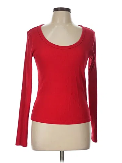 Pre-owned Universal Thread Long Sleeve T-shirt In Red
