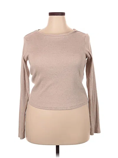 Pre-owned Universal Thread Long Sleeve T-shirt In Tan