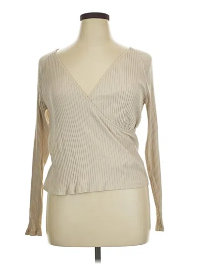 Pre-owned Universal Thread Long Sleeve T-shirt In Tan