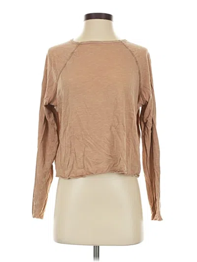 Pre-owned Universal Thread Long Sleeve T-shirt In Tan