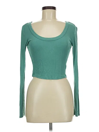Pre-owned Universal Thread Long Sleeve T-shirt In Teal