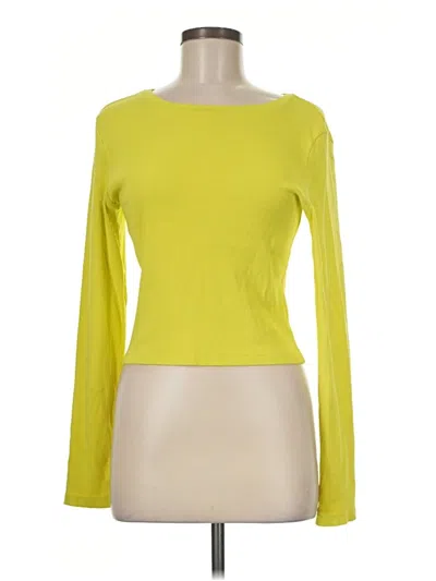 Pre-owned Universal Thread Long Sleeve T-shirt In Yellow