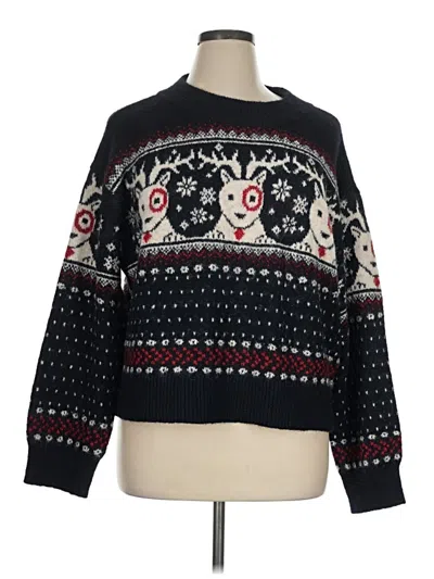 Pre-owned Universal Thread Pullover Sweater In Black