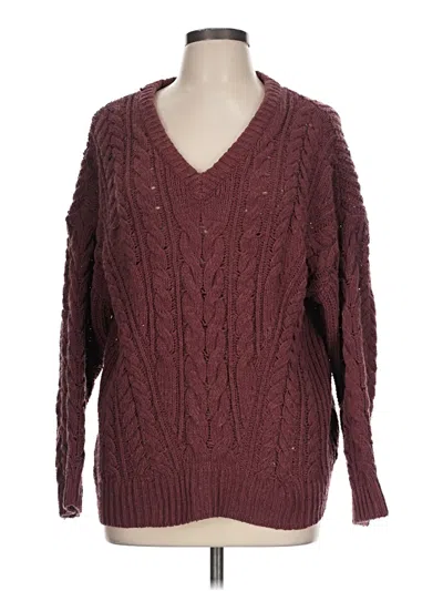 Pre-owned Universal Thread Pullover Sweater In Burgundy