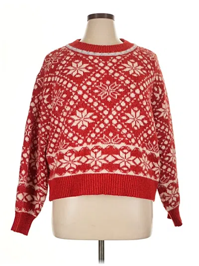 Pre-owned Universal Thread Pullover Sweater In Red