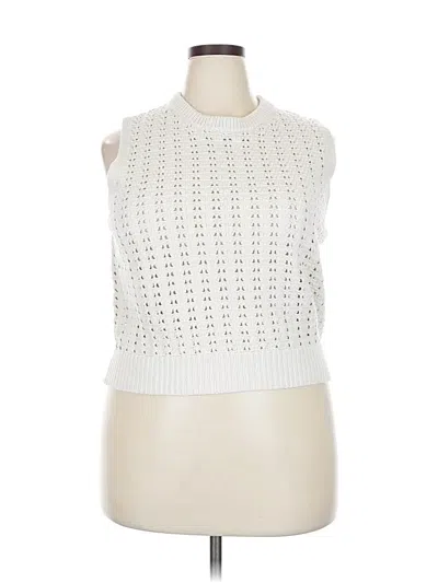 Pre-owned Universal Thread Pullover Sweater In White