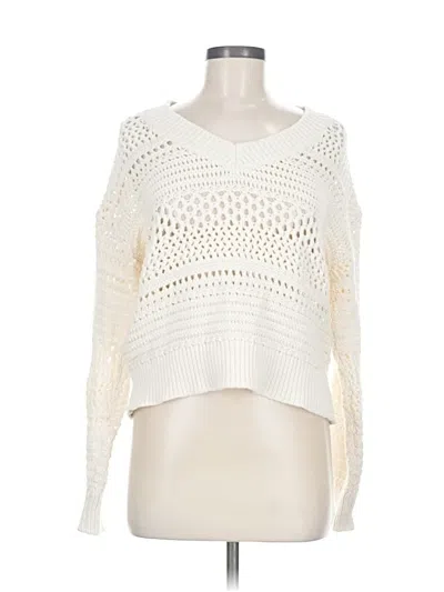 Pre-owned Universal Thread Pullover Sweater In White