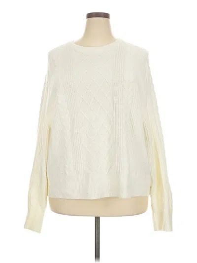 Pre-owned Universal Thread Pullover Sweater In White