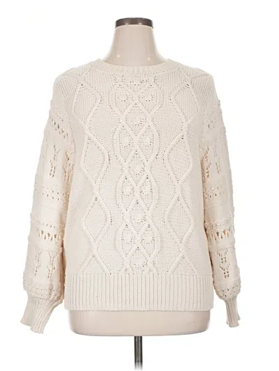 Pre-owned Universal Thread Pullover Sweater In White