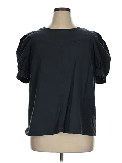Pre-owned Universal Thread Short Sleeve Blouse In Black